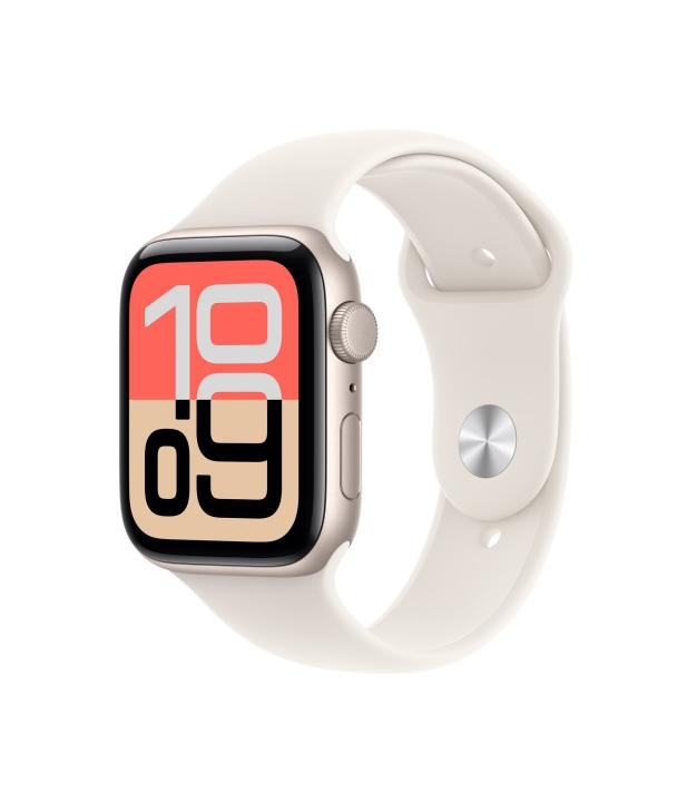 Apple Watch SE 3 GPS, 44 mm, Starlight Aluminium, Starlight Sport Band (M/L) - 1