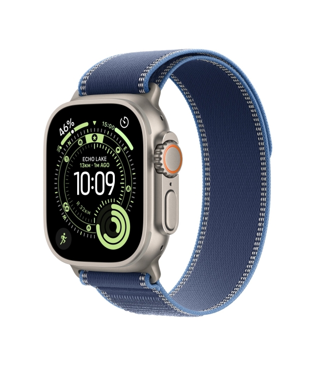Apple Watch Ultra 3 GPS + Cellular, 49 mm, Natural Titanium, Blue/Bright Blue Trail Loop (S/M) - 1