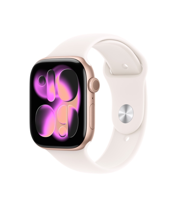 Apple Watch Series 11 GPS, 46 mm, Rose Gold Aluminium, Light Blush Sport Band (S/M) - 1