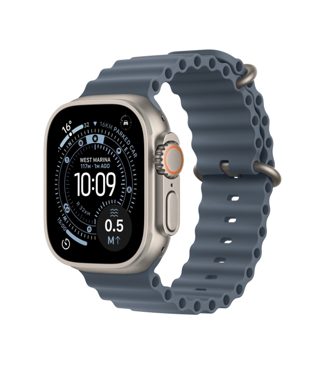 Apple Watch Ultra 3 GPS + Cellular, 49 mm, Natural Titanium, Anchor Blue Ocean Band - 1