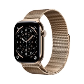 Apple Watch Series 11, Apple S10, 64GB, GPS + Cellular, 42 mm, Titanium, Gold, Milanese Loop, One Size