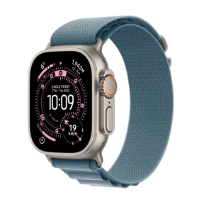 Apple Watch Ultra 3 GPS + Cellular, 49 mm, Natural Titanium, Light Blue Alpine Loop (M) - 1