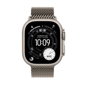 Apple Watch Ultra 3 GPS + Cellular, 49 mm, Natural Titanium, Natural Titanium Milanese Loop (M)