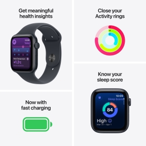 Apple Watch SE 3 GPS + Cellular, 40 mm, Midnight Aluminium, Midnight Sport Band (S/M)