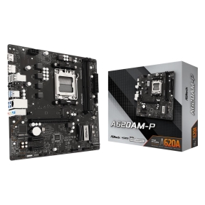 Mainboard, ASROCK, AMD A620A, Socket AM5, micro ATX, RAM DDR5-SDRAM, 2xSlots, 1xNumber of M.2 (M) slots, A620AM-P