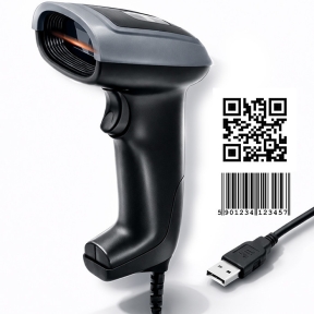 QOLTEC Wired QR Barcode Scanner USB