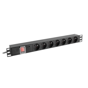 LANBERG PDU-07E-0200-IEC-BK PDU 1U 10A
