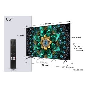 TV Set, TCL, 65 , 4K Ultra HD, 3840 x 2160 pixels, Flat, 16:9, QD-Mini LED, 65Q6C