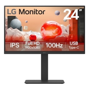LCD Monitor, LG, 23.8, Business, Panel IPS, 1920x1080, 16:9, 100Hz, 5 ms, Speakers, Swivel, Pivot, Height adjustable, Tilt, 24BA750-B