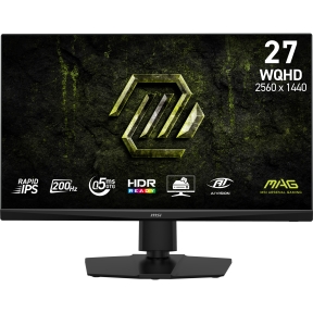 LCD Monitor, MSI, 27 , 2560 x 1440 pixels, Wide Quad HD, Native aspect ratio 16:9, LED, Flat, MAG272QPFE20
