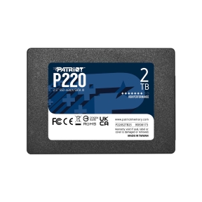 SSD, PATRIOT, P220, 2TB, SATA, Write speed 500 MBytes/sec, Read speed 550 MBytes/sec, 2,5, TBW 960 TB, P220S2TB25