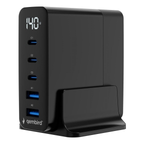 CHARGER USB UNIVERSAL 4P 140W/TA-UC-2A3C-PD140-01-BK GEMBIRD