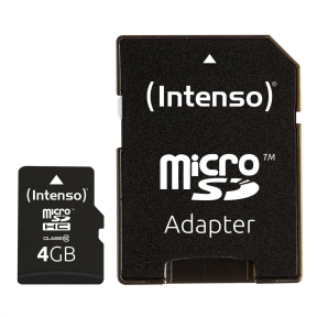 MEMORY MICRO SDHC 4GB C10/W/ADAPTER 3413450 INTENSO