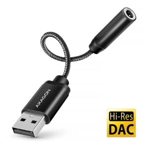 Axagon ADA-HA USB-A to 3.5mm jack Hi-Res DAC Audio Adapter, 384kHz/32bit, Stereo