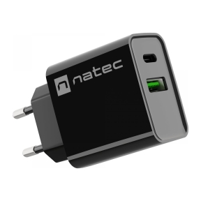 NATEC Charger Ribera USB-A+USB-C PD 20W