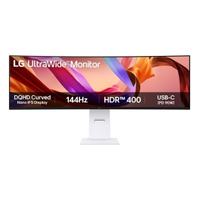 LCD Monitor, LG, 49 , 5120 x 1440 pixels, Dual QHD, Native aspect ratio 32:9, LED, Curved, 49U950A-W