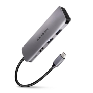 Axagon HMC-5G21 USB 10Gbps hub, 2x USB-A, 2x USB-C, HDMI 4k/30Hz, PD 60W, USB-C cable