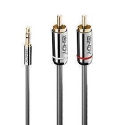 Lindy 0.5m 3.5mm to Phono Audio Cable, Cromo Line