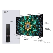 TV Set, TCL, 65 , 4K Ultra HD, 3840 x 2160 pixels, Flat, 16:9, QD-Mini LED, 65Q6C