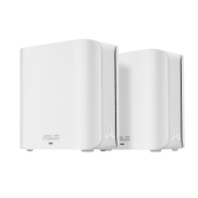 Wireless Router, ASUS, ZenWiFi BD4 (2-pack EU+UK), Product type Mesh system, Qtty 2 pc(s), Wi-Fi band Dual-band (2.4 GHz / 5 GHz), Wi-Fi 7 (802.11be), Ethernet WAN Yes, 2xEthernet LAN (RJ-45) ports, WLAN speed 2882 Mbit/s, Internal memory 512 MB, Flash me