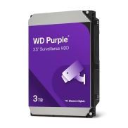 HDD, WESTERN DIGITAL, Purple,  3 TB, Serial ATA III, Buffer 128 MB, 5400 RPM, 3.5 , WD34PURZ