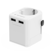 POWER ADAPTER EU TO UNIV. 12W/WHT TPA-EU2A12-01-W GEMBIRD
