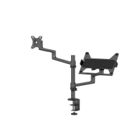 Neomounts DS20-425BL2 Monitor arm with laptop holder 17-27" - space saving