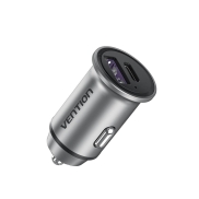 MOBILE CHARGER CAR USB/2P GRAY FFBH0 VENTION