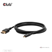CLUB3D CAC-1563 video cable adapter 2 m USB Type-C DisplayPort Black