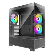 Case, XILENCE, XG172, MidiTower, Case product features Fan control panel/Transparent panel, Not included, Colour Black, XG172