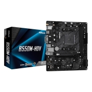 Mainboard, ASROCK, AMD B550, SAM4, MicroATX, 1xPCI-Express 3.0 1x, 1xM.2, 1xPCI-Express 4.0 16x, Memory DDR4, Memory slots 2, 1x15pin D-sub, 1xDVI, 1xHDMI, 2xUSB 2.0, 4xUSB 3.2, 1xPS/2, 1xRJ45, 3xAudio port, B550M-HDV