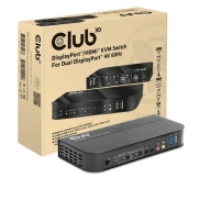 CLUB3D DisplayPort/HDMI KVM Switch For Dual DisplayPort 4K 60Hz