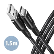 Axagon BUCM-AM15AB HQ USB-C <> USB-A cable 1.5 m