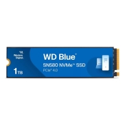 SSD, WESTERN DIGITAL, 600xTBW rating, Read speed 4150 MB/s, Write speed 4150 MB/s, NVMe Yes, PCI Express 4.0, M.2, 1000 GB, Blue SN580, WDS100T3B1E-00CHF0
