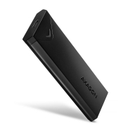 Axagon EEM2-UB2 External USB-C 10Gbps metal box for M.2 NVMe SSD disks. Black