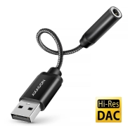Axagon ADA-HA USB-A to 3.5mm jack Hi-Res DAC Audio Adapter, 384kHz/32bit, Stereo
