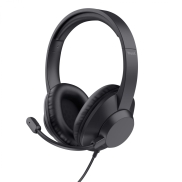 Trust Ayda Max USB Headset Wired Head-band Office/Call center USB Type-C / USB Type-A Black