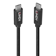 Lindy 36975 USB cable USB 3.2 Gen 2x2 0.5 m USB C 20 Gbit/s 100 W Black
