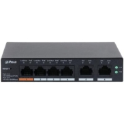 Switch, DAHUA, DH-CS4006-4ET2ET-60, Switch type Managed, Switch layer L2, 6xRJ-45 ports, RJ-45 Ports Type Gigabit Ethernet (10/100/1000), 4xFast Ethernet (copper) ports quantity, 2xGigabit Ethernet (copper) ports quantity, Power over Ethernet (PoE) Yes, 4
