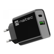 NATEC Charger Ribera USB-A+USB-C PD 20W