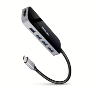 Axagon HMC-6H4A USB 3.2 Gen 1 hub, 4x USB-A, HDMI 4k/30Hz, PD 100W, 20cm USB-C cable
