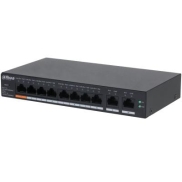 Switch, DAHUA, CS4010-8GT-60, Switch type Managed, Switch layer L2, Form factor Desktop/Wall-Mounting, 10xRJ-45 ports, RJ-45 Ports Type Gigabit Ethernet (10/100/1000), Power over Ethernet (PoE) Yes, 8xPower over Ethernet (PoE) ports quantity, Total Power 