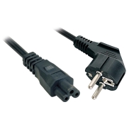Lindy 3m, CEE 7/7 - IEC 320 C5 Black CEE7/7 C5 coupler