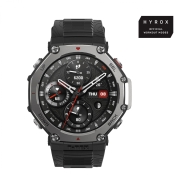 Amazfit T-Rex 3 3.81 cm (1.5") AMOLED 48.5 mm Digital 480 x 480 pixels Touchscreen Black Wi-Fi GPS (satellite)