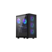 Case, ENDORFY, Ventum 200 ARGB, MidiTower, Case product features Transparent panel, Not included, ATX, MicroATX, MiniITX, Colour Black, EY2A014
