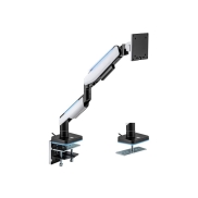 LogiLink Monitor mount, 17-49, Gaming, aluminum, w/lighting, black/white