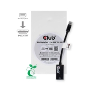 CLUB3D Mini DisplayPort 1.2 to HDMI 2.0 UHD Active Adapter