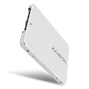 Axagon RSS-M2SD SATA - M.2 SATA SSD, internal 2.5" ALU box, silver