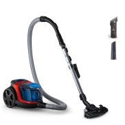 Vacuum Cleaner, PHILIPS, FC9330/09, Canister/Bagless, 900 Watts, Capacity 1.5 l, Noise 76 dB, Black / Red, Weight 4.5 kg, FC9330/09