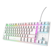Trust GXT 833W Thado TKL keyboard Gaming USB QWERTY US English White